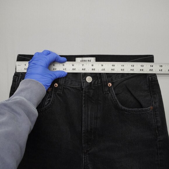 AGOLDE Low Curve Jeans in Black Tar Size 25 - Picture 11 of 12